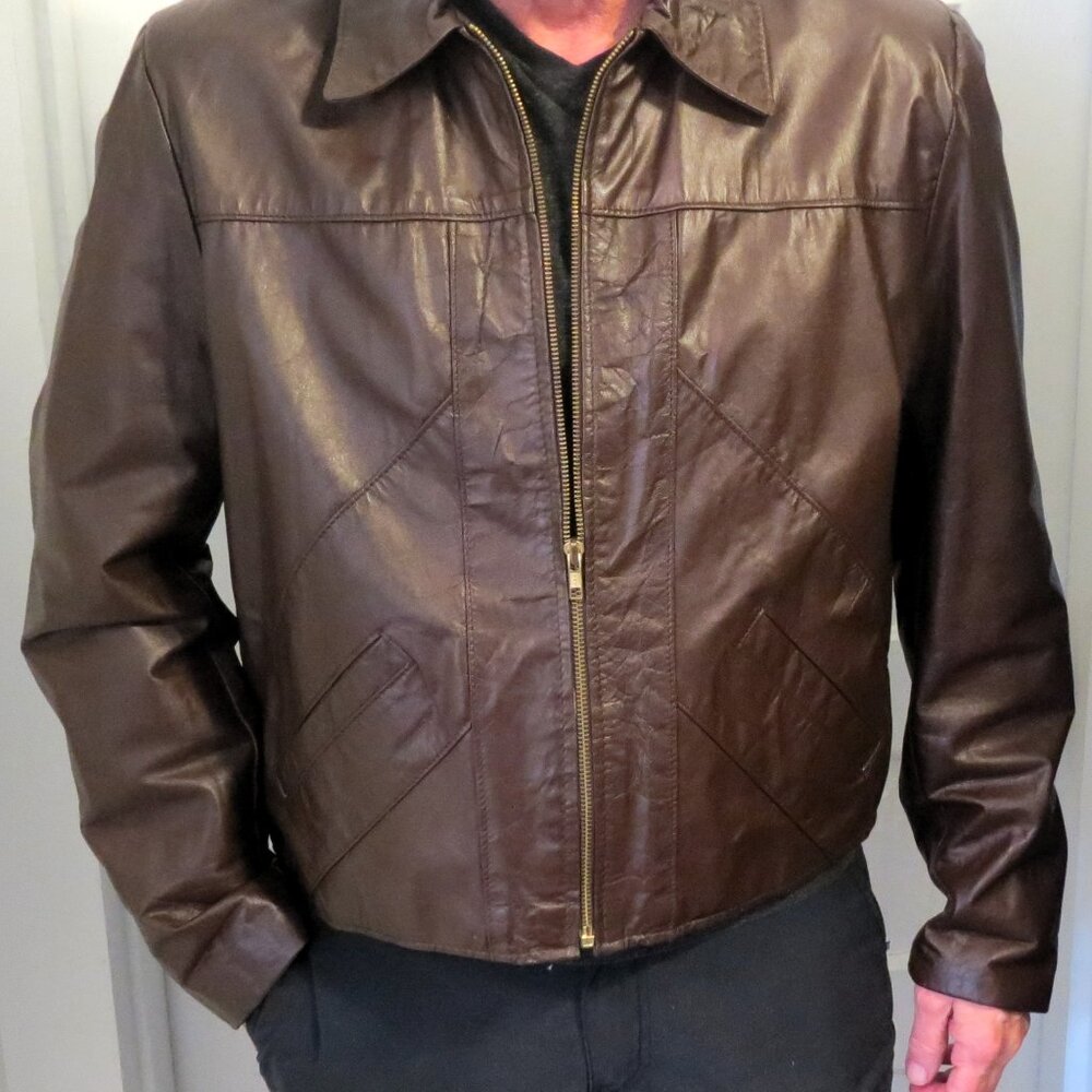 Deep SALE! Vintage Jean Pierre Leather Jacket, 44
